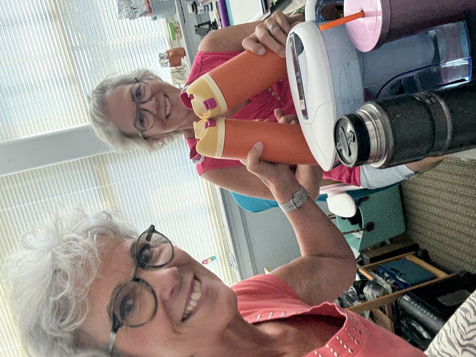 Water break with our favorite color thermoses.